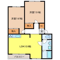 サンフォレスト　Ａの物件間取画像